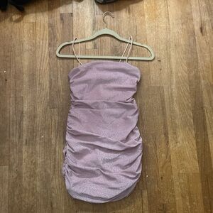 Elegant Pink Ruched Dress
